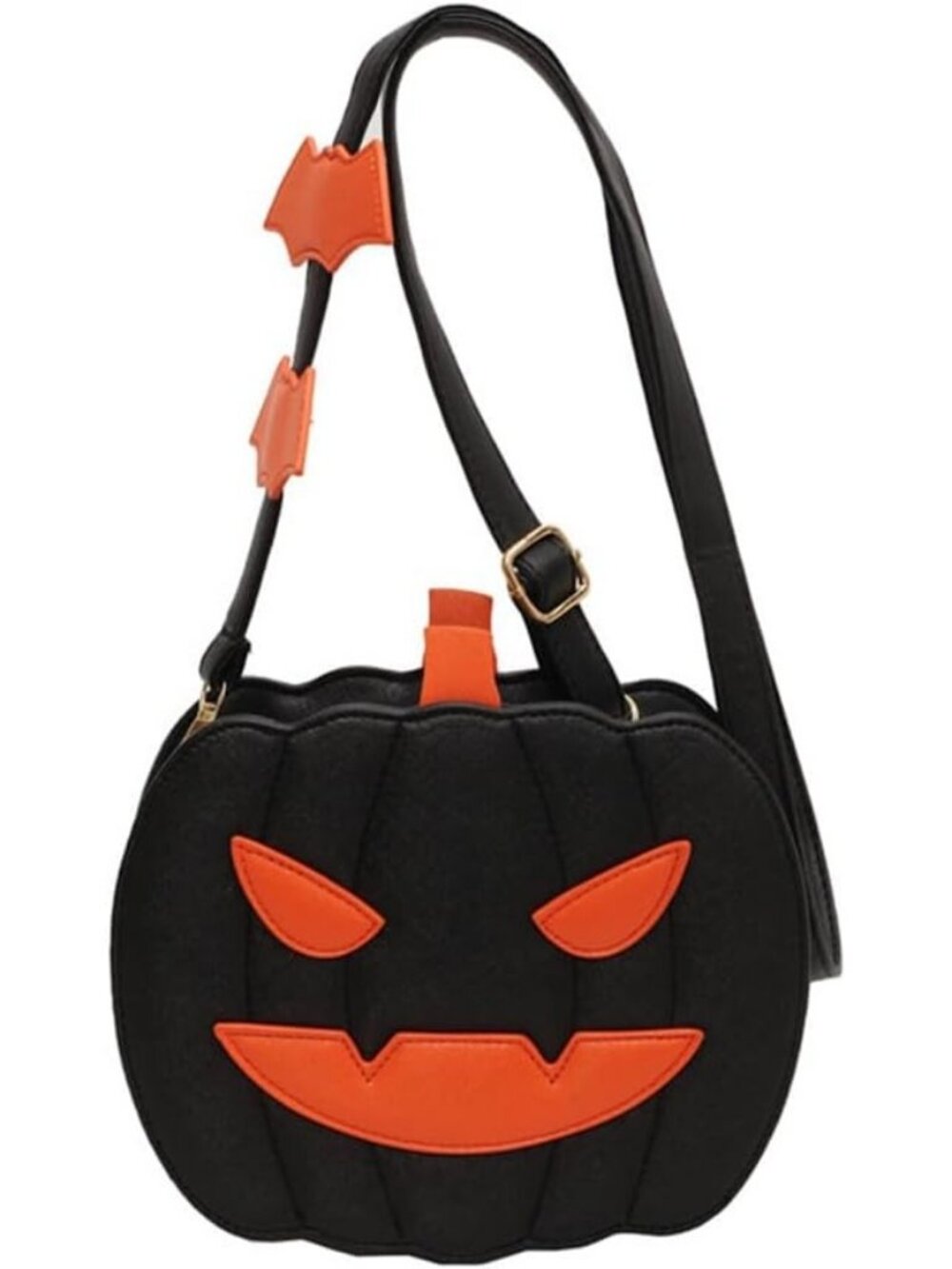 🎃Women's Black Angry Spooky Pumpkin Purse Crossbody Bag Halloween Accessories